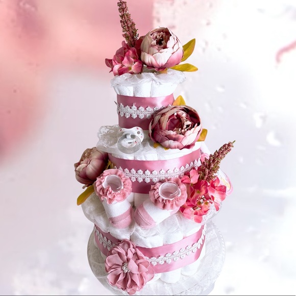 Flowers Diaper Cake